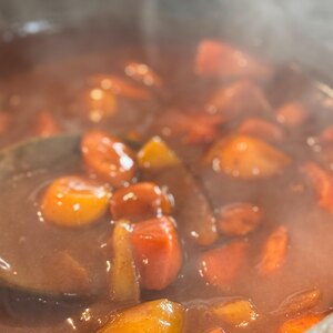 水煮野菜とソーセージでコクあり超時短ゴロゴロカレー